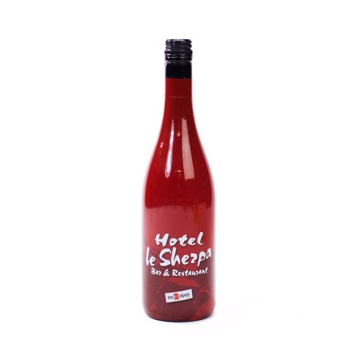 Fles rode wijn bedrukken