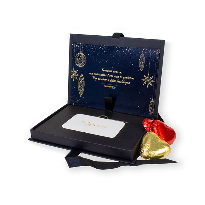 Cadeaudoosje blauw open