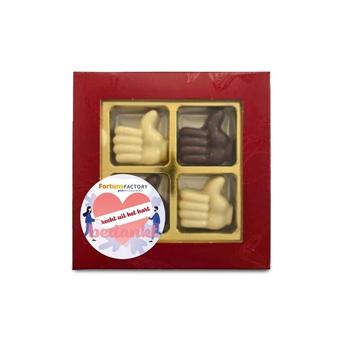 Chocolade compliment met sticker