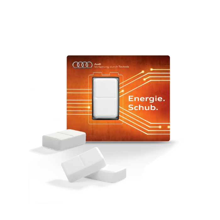 Energietablet met persoonlijk kaartje