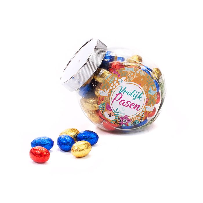 Medium snoeppot met paaseitjes