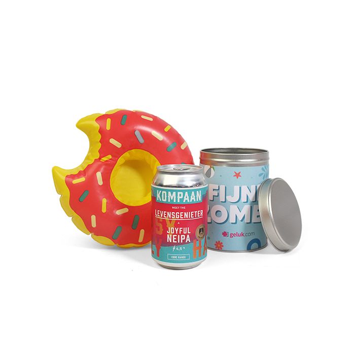 Kompaan bier met donut