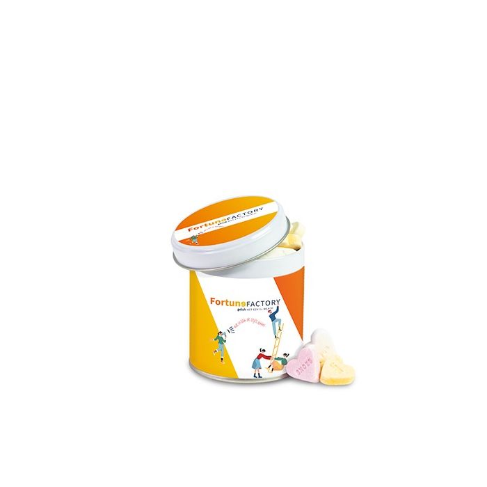 Blik gevuld met vruchtenhartjes - klein