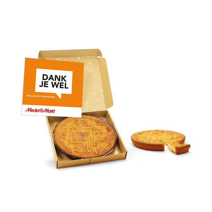 Taart in verzenddoosje - dag van de ondernemer