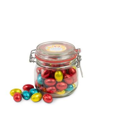 Paaseitjes in kleine weckpot