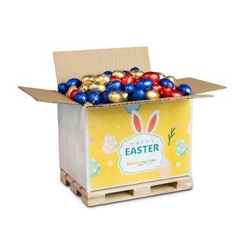 Mini europallet met paaseitjes