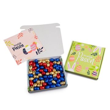 Paas maildoosje - gevuld met een nestje massieve paaseitjes