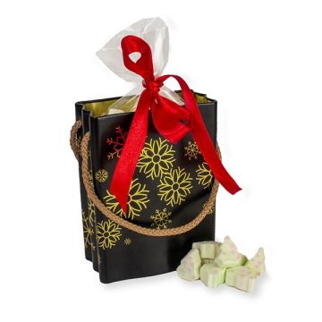 Blikken tasje met marshmallows