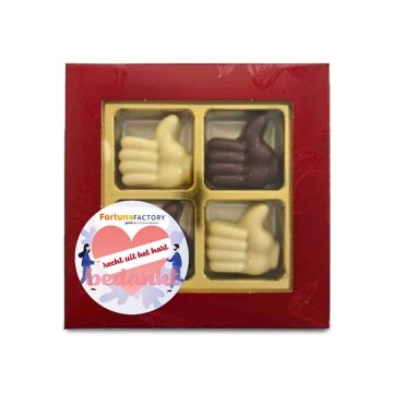 Chocolade compliment met sticker