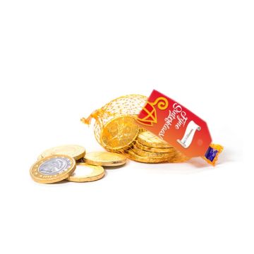 Chocolademunten in netje
