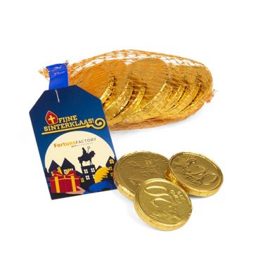 Chocolademunten in netje