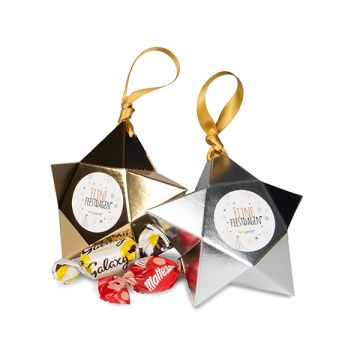 Ster met 5 Celebrations met sticker