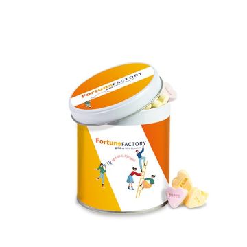 Blik gevuld met vruchtenhartjes - groot