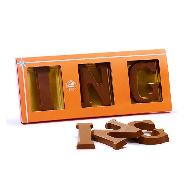 3 Chocoladeletters in sleeve - 3 x 200 gram