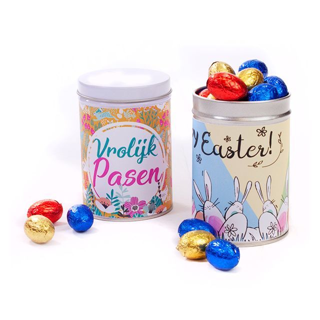 Blikje met paaseitjes - 250 gram