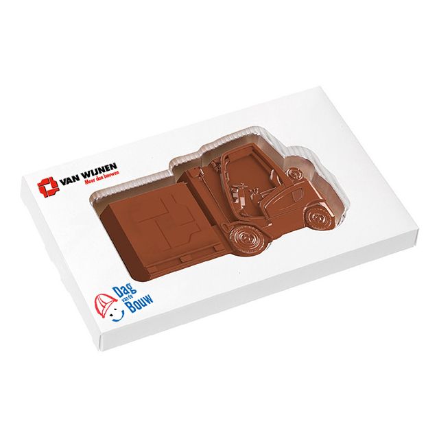 Reliëf chocolade met logo - transport 