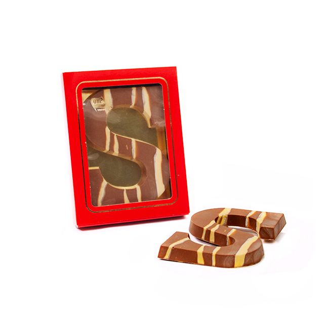 Chocoladeletter A t/m Z marmer, 150 gram