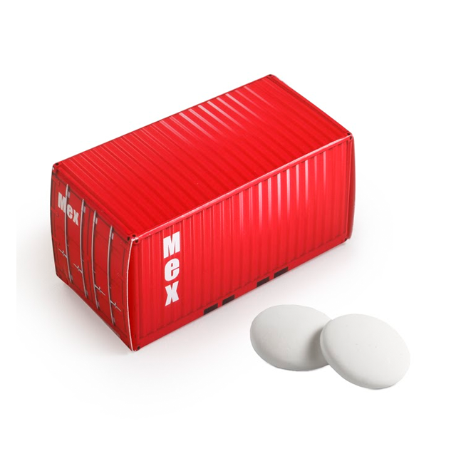 Container doosje met pepermunt