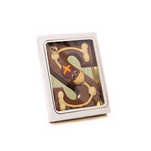 Chocoladeletter met decoratie, 240 gram