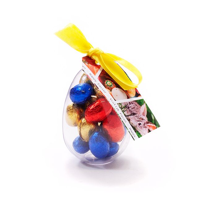 Paaseitjes in plastic ei