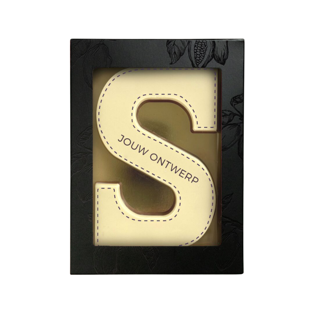 Chocolade printletter S - eigen design