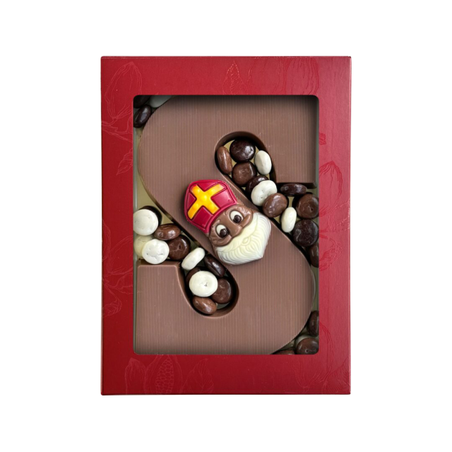 Chocoladeletter S met kruidnoten