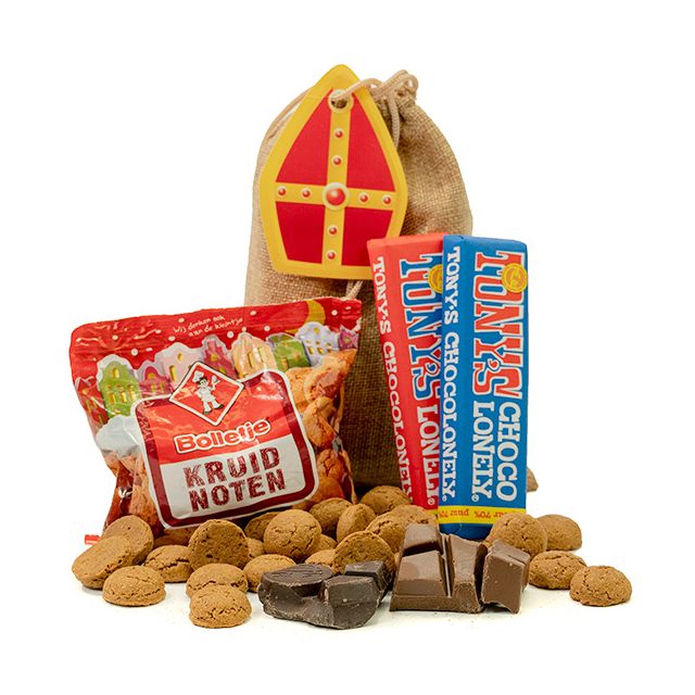 vriendelijke groet Aanstellen Validatie Jute zakken sinterklaas kopen / bestellen - Bedrukking mogelijk