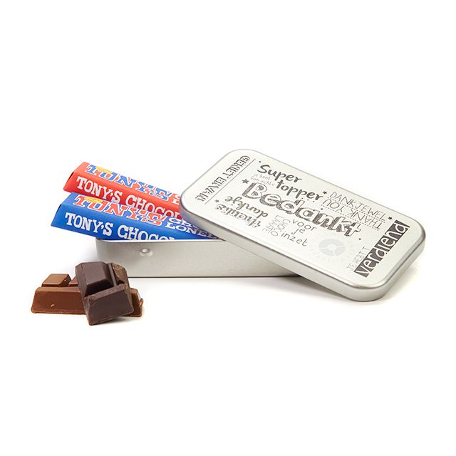 Mini Tony's Chocolonely in geschenkblik