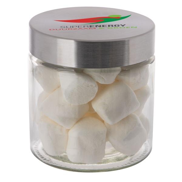 Goed gevulde snoeppot marshmallows