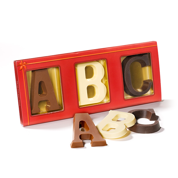 3 Chocoladeletters in sleeve - 3 x 80 gram 2 