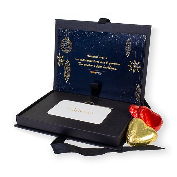 Cadeaudoosje blauw open