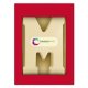 Chocoladeletter met logo m