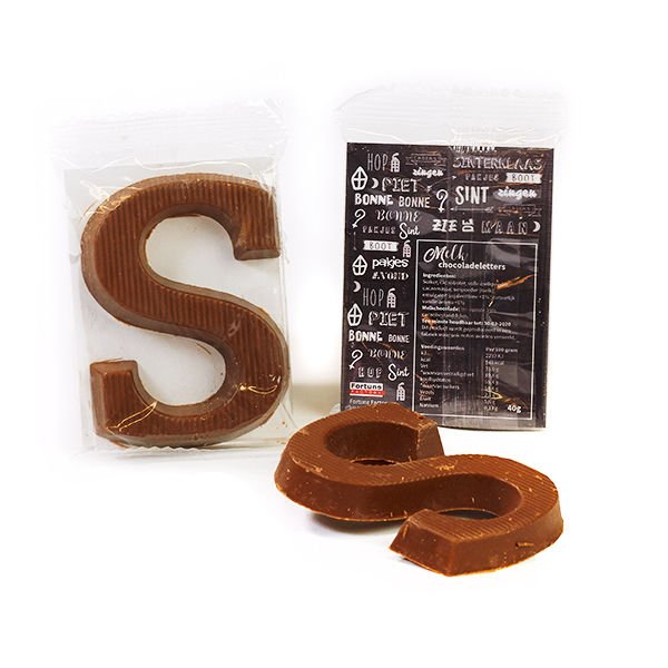 Super Sinterklaas chocoladeletter S voor in de schoen! YD-55