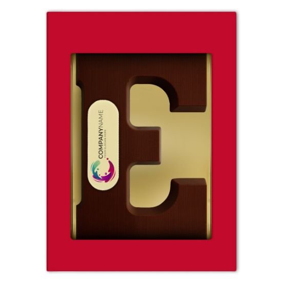 Chocoladeletter met logo E 2