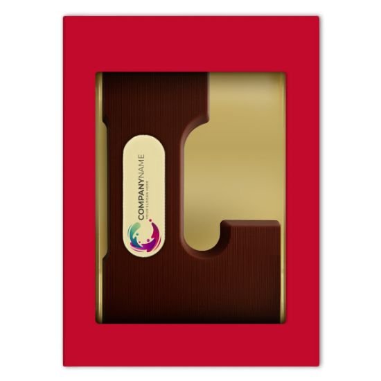 Chocoladeletter met logo L