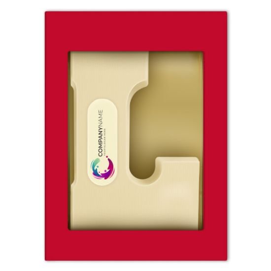 Chocoladeletter met logo L
