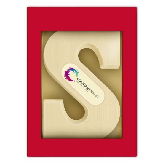 Chocoladeletter met logo S