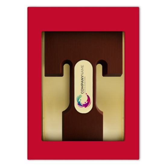 Chocoladeletter met logo T