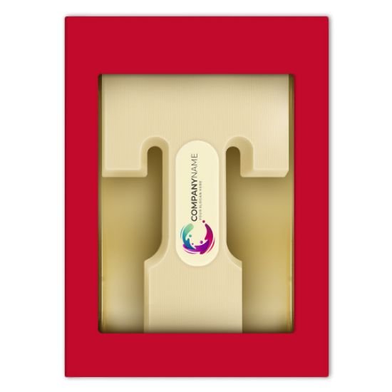 Chocoladeletter met logo T