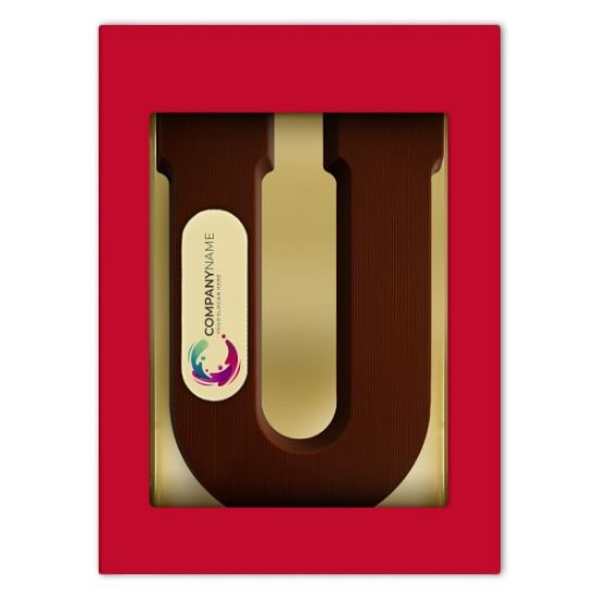 Chocoladeletter met logo U