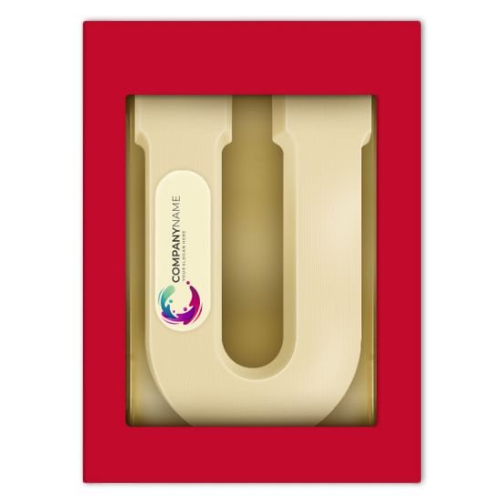 Chocoladeletter met logo U