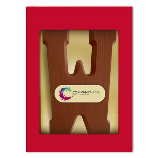 Chocoladeletter met logo W