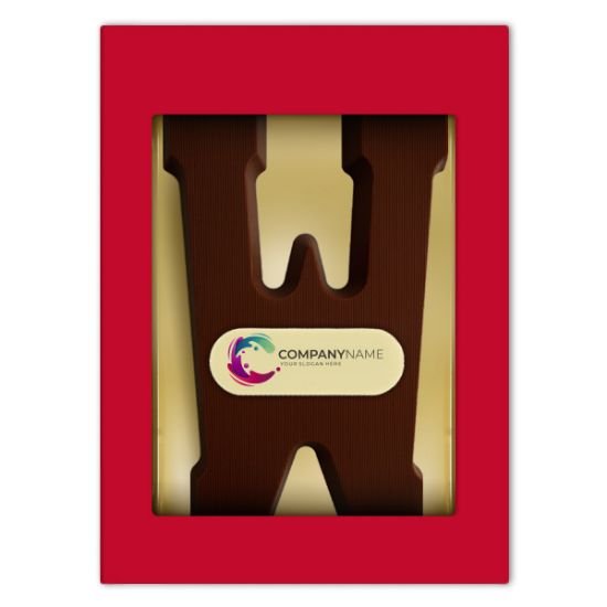 Chocoladeletter met logo W