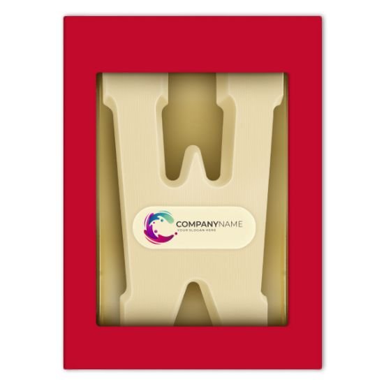 Chocoladeletter met logo W
