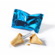 Fortune cookie met standaard spreuken - blauwe folie