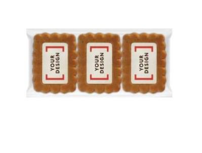3-pack gingerbread koekjes met logo