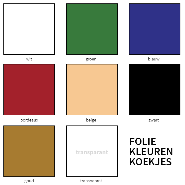 Kleurenschema folie koekjes