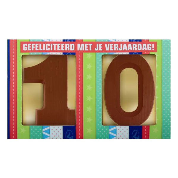 2 chocoladeletters in sleeve - 2 x 80 gram met personalisatie op sleeve