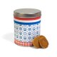 mini stroopwafels in delfsblauw blik