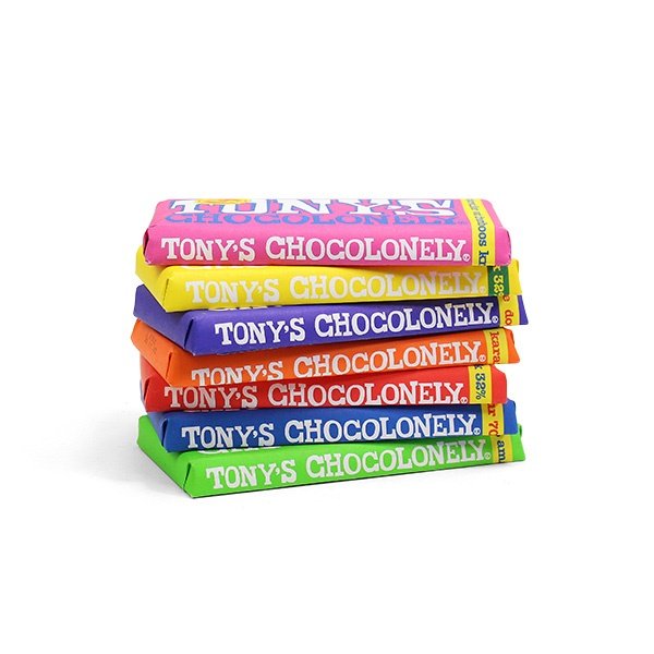 Twee Tony Chocolonely repen met paaseitjes in verzenddoos